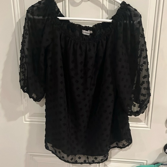 Women’s Sheer Black Top - Picture 3 of 7